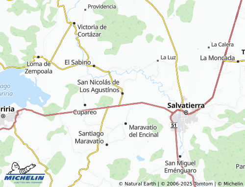 MICHELIN San Nicolás de Los Agustínos map - ViaMichelin