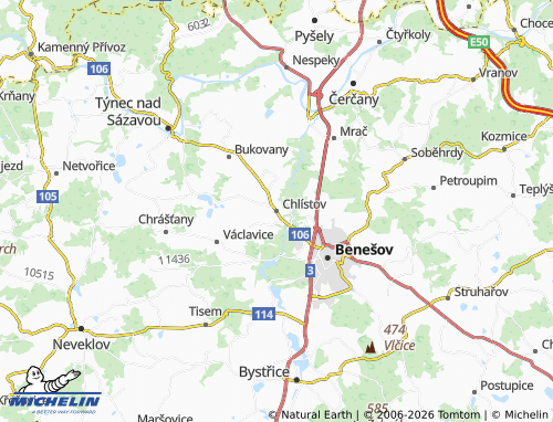 Mappa MICHELIN Chlístov - ViaMichelin