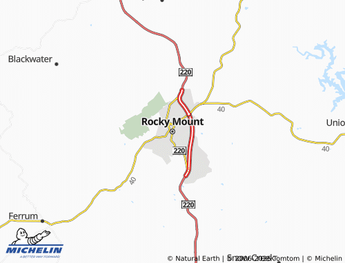 Mappa MICHELIN Rocky Mount - ViaMichelin