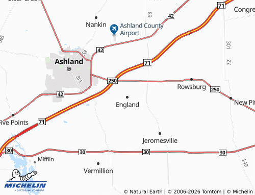 Mapa MICHELIN England - ViaMichelin