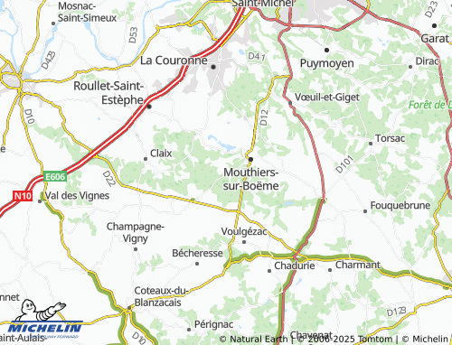 Carte MICHELIN Gersac - ViaMichelin