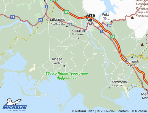 MICHELIN Gavria map - ViaMichelin