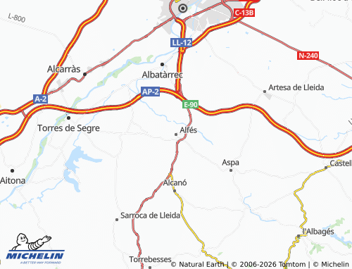 Carte MICHELIN Alfés - ViaMichelin