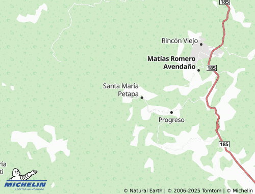 MICHELIN Santo Domingo Petapa map - ViaMichelin
