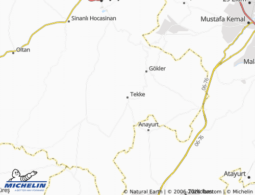MICHELIN Tekke map - ViaMichelin