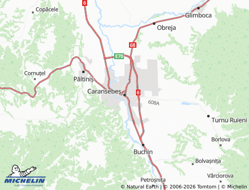 Mappa MICHELIN Caransebeș - ViaMichelin