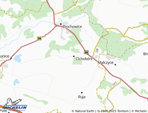 MICHELIN Cichobórz map - ViaMichelin