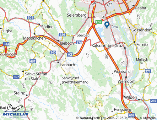 MICHELIN Dobl-Zwaring map - ViaMichelin