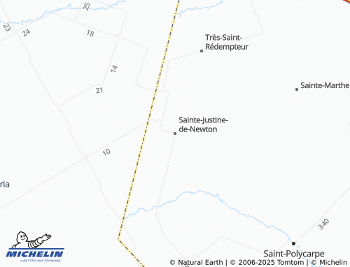 MICHELIN Sainte-Justine-de-Newton map - ViaMichelin