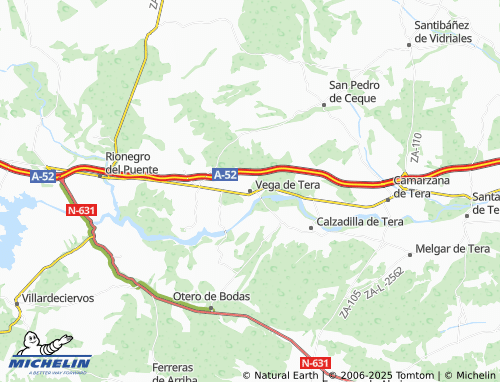 MICHELIN Vega de Tera map - ViaMichelin