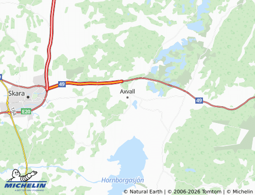 Carte MICHELIN Axvall - ViaMichelin