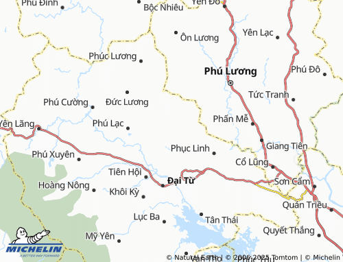 MICHELIN Tân Linh map - ViaMichelin