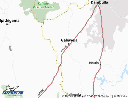 Mappa MICHELIN Ranwediyawa - ViaMichelin