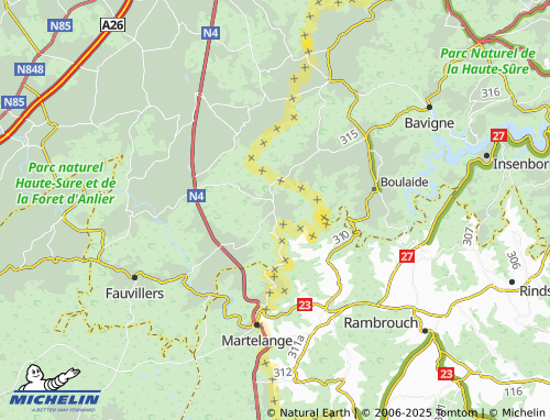 Carte MICHELIN Tintange - ViaMichelin