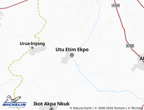 Mappa MICHELIN Utu Etim Ekpo - ViaMichelin