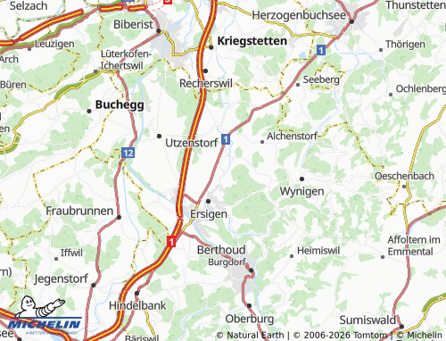 MICHELIN-Landkarte Oberösch - ViaMichelin