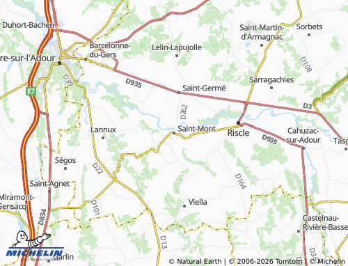 Mappa MICHELIN Saint-Mont - ViaMichelin