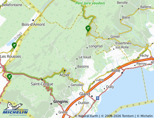 MICHELIN Le Vaud map - ViaMichelin