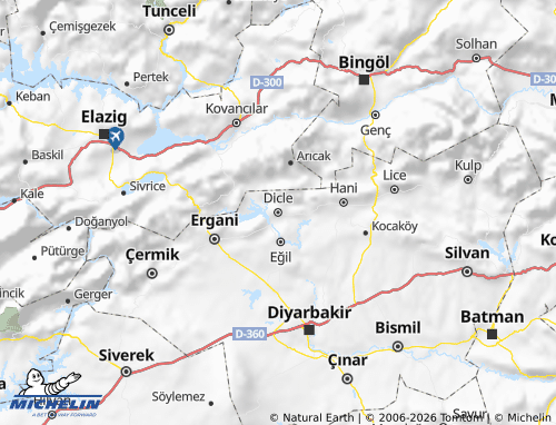 MICHELIN-Landkarte Dicle - ViaMichelin