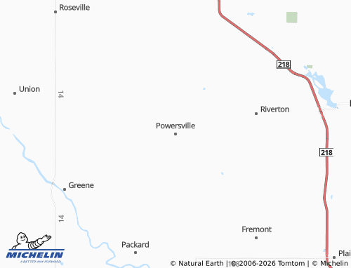Carte MICHELIN Powersville - ViaMichelin