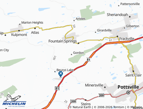 Carte MICHELIN Gordon - ViaMichelin