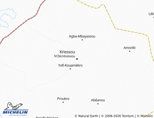 Mapa MICHELIN N'Zécrézessou - ViaMichelin