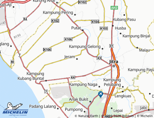 MICHELIN Jeram map - ViaMichelin
