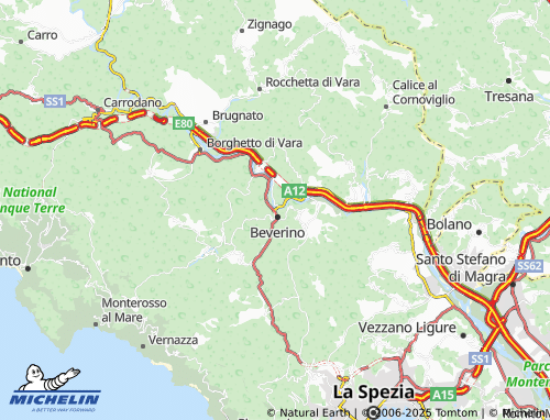 Mapa MICHELIN Oltre Vara - ViaMichelin