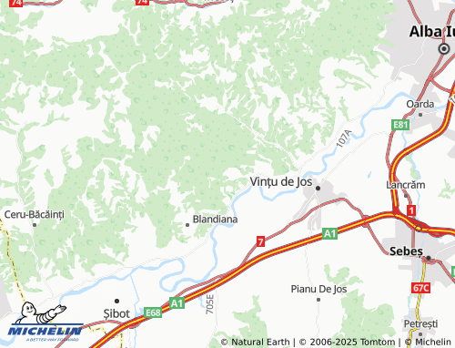 MICHELIN Dealu Ferului map - ViaMichelin