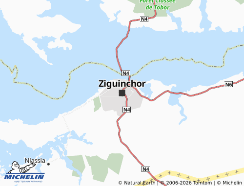 Mapa MICHELIN Ziguinchor - ViaMichelin