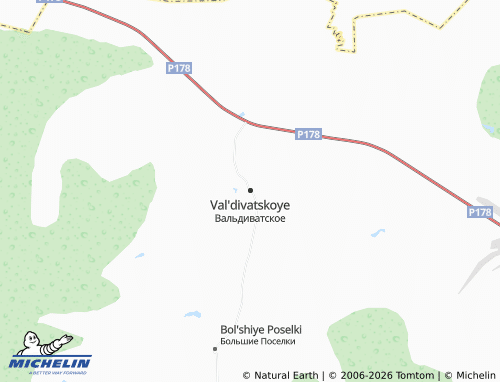 MICHELIN-Landkarte Val'divatskoye - ViaMichelin