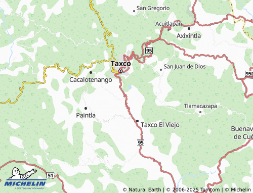 MICHELIN Cerro Gordo map - ViaMichelin