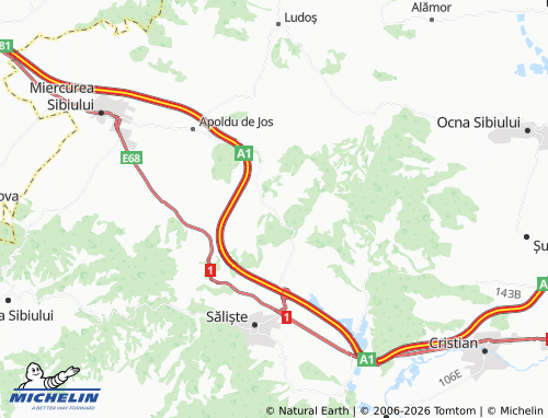 MICHELIN Amnaș map - ViaMichelin