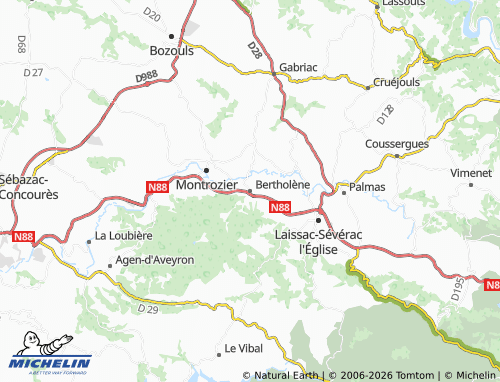Mapa MICHELIN Bertholène - ViaMichelin