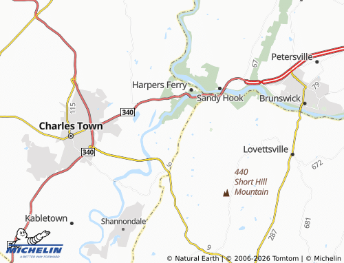 Kaart MICHELIN Blue Ridge Acres - ViaMichelin