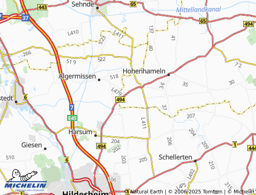 MICHELIN Bründeln map - ViaMichelin