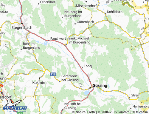 MICHELIN-Landkarte Deutsch-Tschantschendorf - ViaMichelin