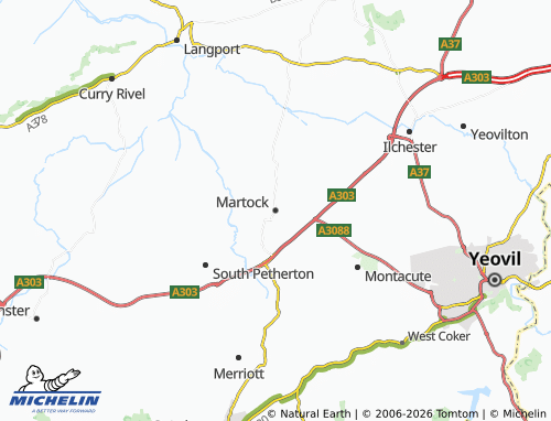 Carte MICHELIN Martock - ViaMichelin