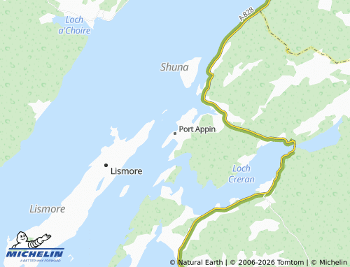 MICHELIN Port Appin map - ViaMichelin