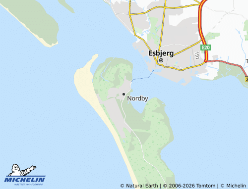 Mappa MICHELIN Nordby - ViaMichelin