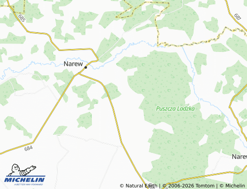 MICHELIN Waśki map - ViaMichelin
