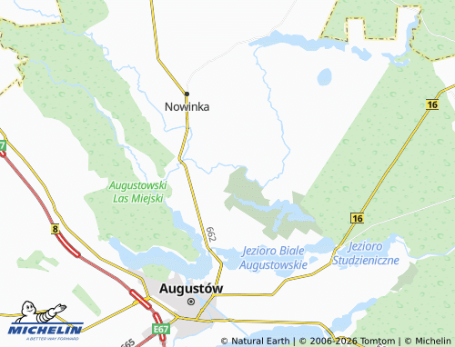 MICHELIN Blizna map - ViaMichelin