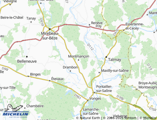 MICHELIN Montmançon map - ViaMichelin