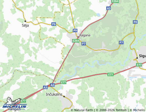 Mapa MICHELIN Sunīši - ViaMichelin