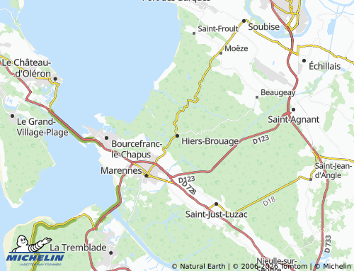 Mapa MICHELIN Hiers-Brouage - ViaMichelin