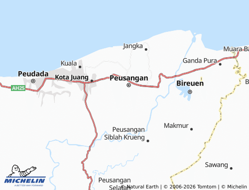 MICHELIN Seuneubok Rawa map - ViaMichelin