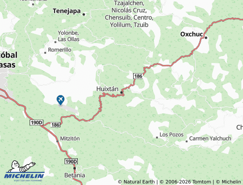 MICHELIN Huixtán map - ViaMichelin