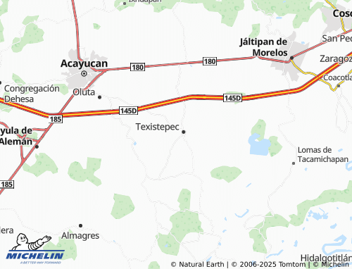 Mapa MICHELIN Miguel Alemán, Rubén B Domínguez - ViaMichelin