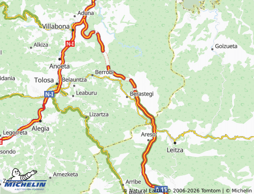 Carte MICHELIN Berastegi - ViaMichelin