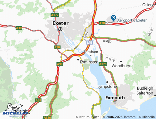 Carte MICHELIN Exminster - ViaMichelin